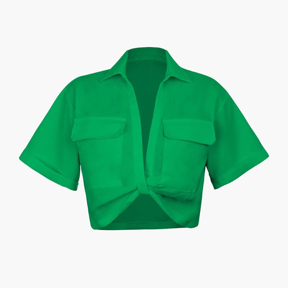 Green Crop Top